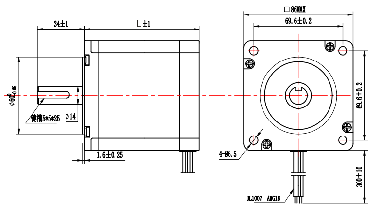 86H 1.8&deg; 两相步进电机参数1